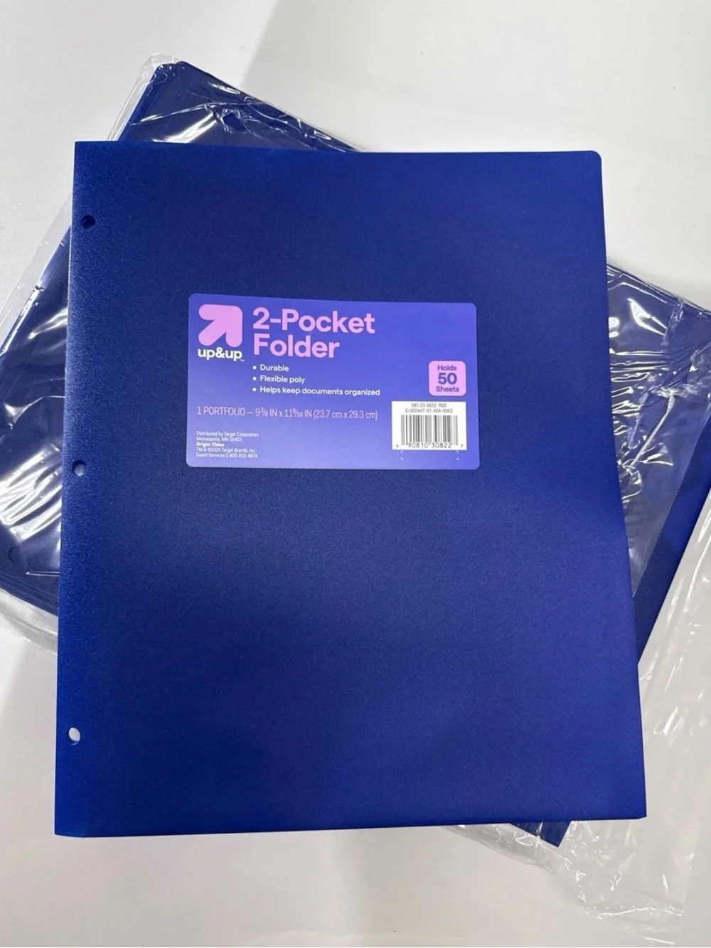 School Supplies For Teachers, Pack Of 24 / 2-pocket Folder With Prongs Blue
